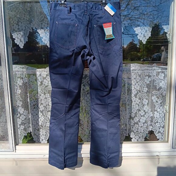 Vtg Spiegal Casual Flare Bottoms Men's Jeans NAVY Retro 36 X 33 NWT Deadstock - Picture 6 of 7